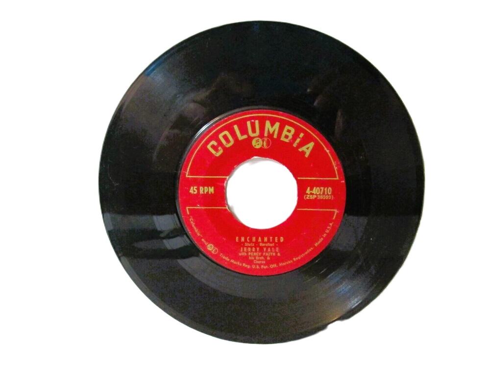 Jerry Vale Enchanted You Don't Know Me 1956 Columbia 45 RPM 4-40710 Pop Single